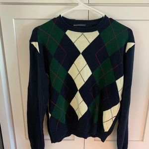 Brandy Melville cotton argyle sweater
